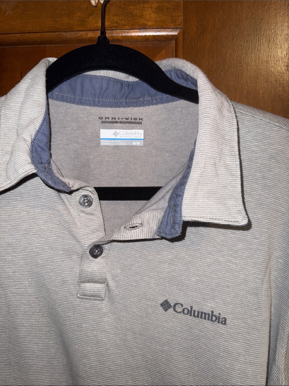 Columbia Men's Light Gray Short-Sleeve Polo - Picture 2 of 3